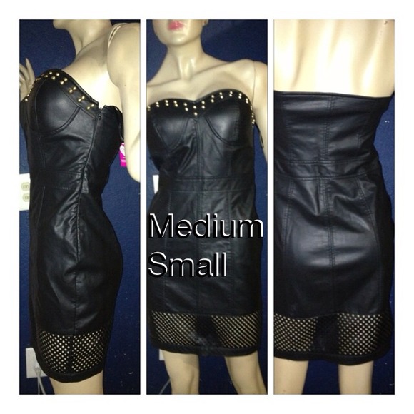 Fashion leather dress