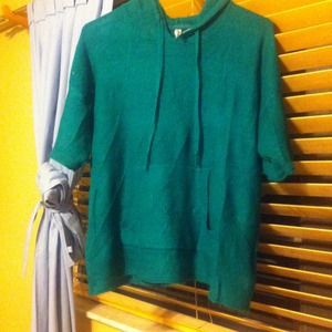 A green and blue sweater