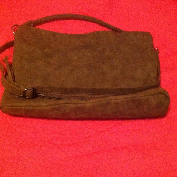 🚨Sold🚨Brown suede like bag