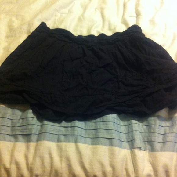 A black mini skirt