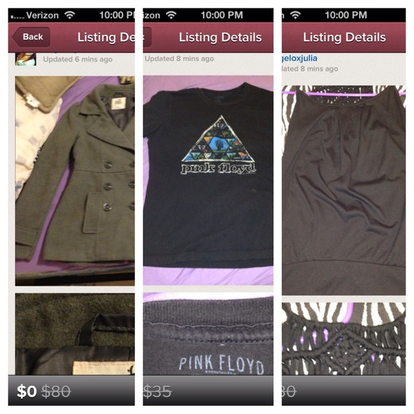 BUNDLE Peacoat Pink Floyd Crotchet back tank