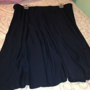 Ann Taylor navy flary skirt
