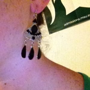 Black Dangly Earrings