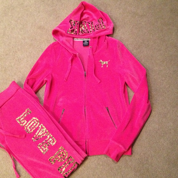 Victoria's Secret Other - RESERVED Victoria's Secret Pink Velour Track Suit