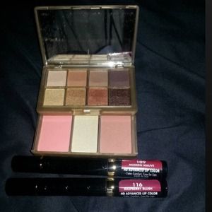 Khroma palette  used and 2 new milani 3d lipsticks