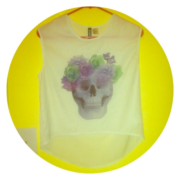 High low Skull shirt 💀💗💜