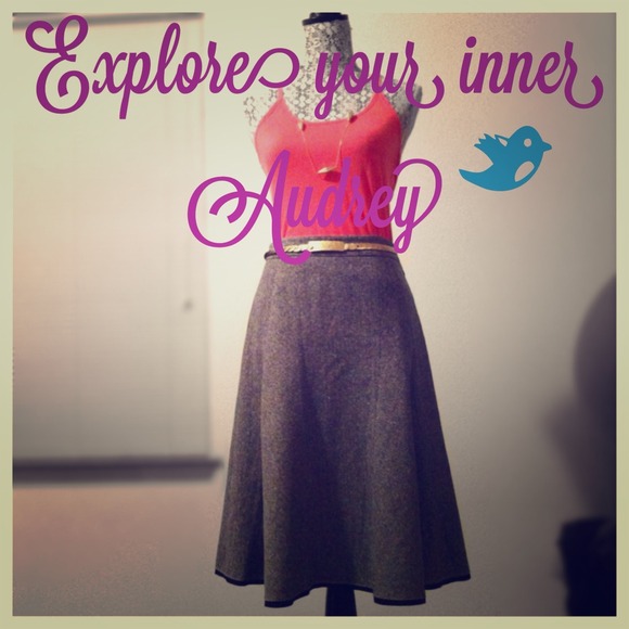 Herringbone skirt- sold on vinted