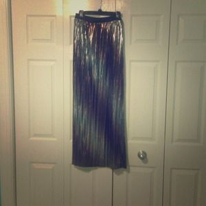Metallic maxi skirt