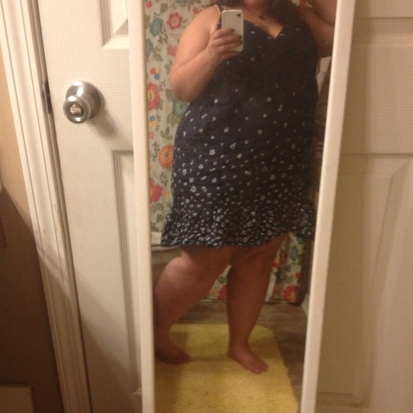 Cute Floral Navy Blue Dress *price reduced*