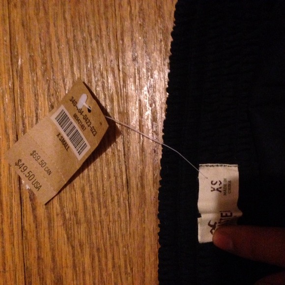 Hollister navy blue lace floral peplum bustier top - Picture 2 of 2