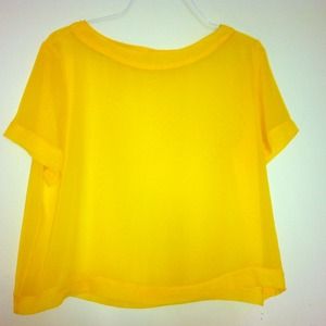 Yellow Chiffon Top