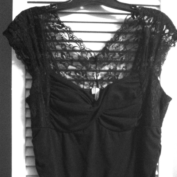 Lace Black Dress Top