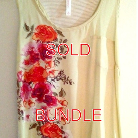 RESERVED - BUNDLE Bright floral tank