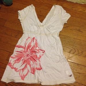 Hollister floral flower vneck dress top
