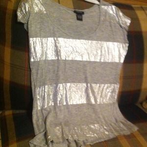 Silver and gray shirt