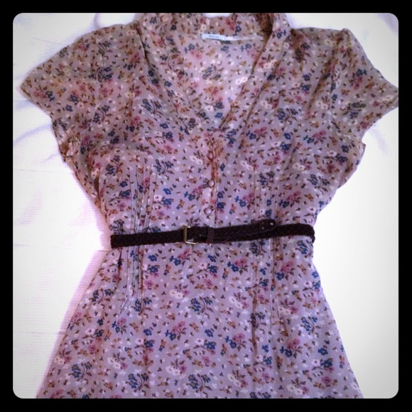 RESERVED - BUNDLE Sheer floral dress with slip