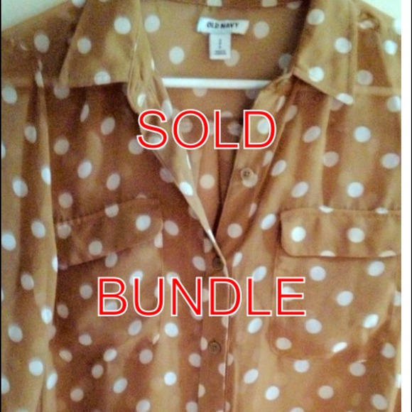 RESERVED - BUNDLE Sheer polka dot blouse