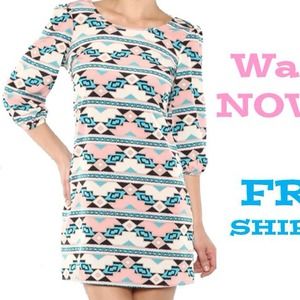 Aztec Print Dress