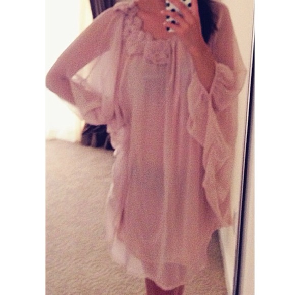 Chiffon Tunic/Dress with Floral Details - Picture 1 of 4