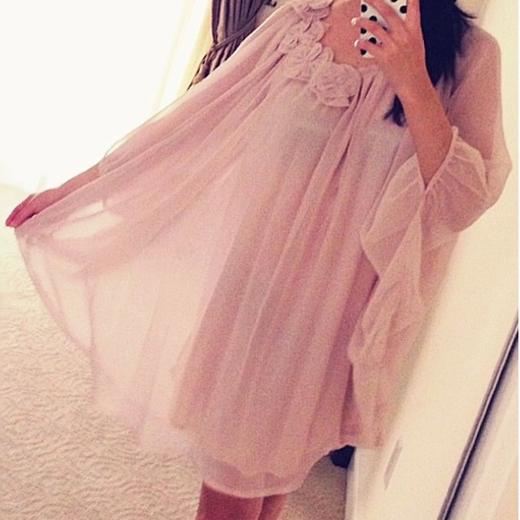 Chiffon Tunic/Dress with Floral Details - Picture 2 of 4