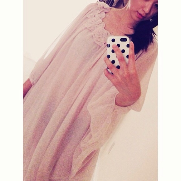 Chiffon Tunic/Dress with Floral Details - Picture 3 of 4