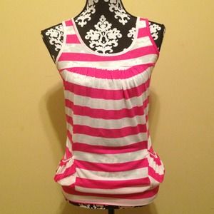Pink and white striped shirt