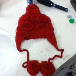 Red Pom Beanie