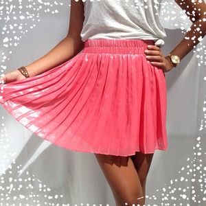 Charlotte Russe Shimmery Pleated Skirt