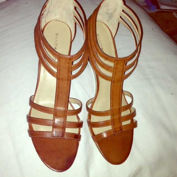 Brown Wedge Sandals Size 9
