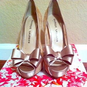 ❗SOLD ❗Chinese Laundry Hopeful Lace Nude Heels!