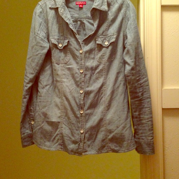 Chambray jean shirt