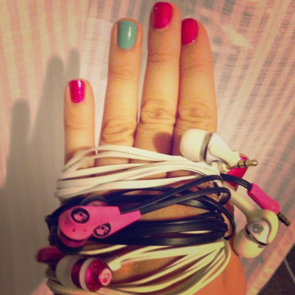 Bundle white and black/pink