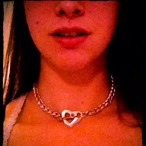 Vintage sterling silver heart and arrow necklace