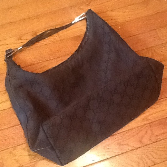 GUCCI brown logo tote