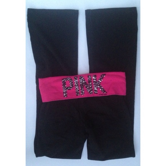 Victoria's Secret Pants - Zebra Sequin Bootcut Yoga Pants {VS PINK}