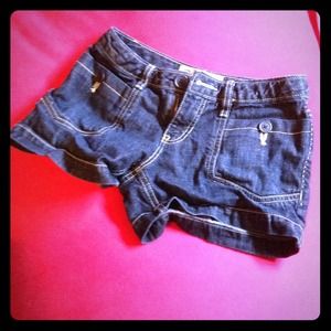 Kids denim shorts.