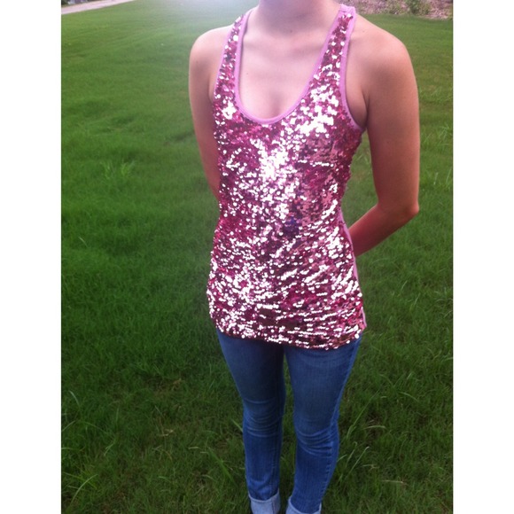 Sparkly Pink Tank Top!