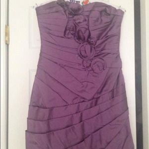 Priscilla of Boston Purple strapless dress