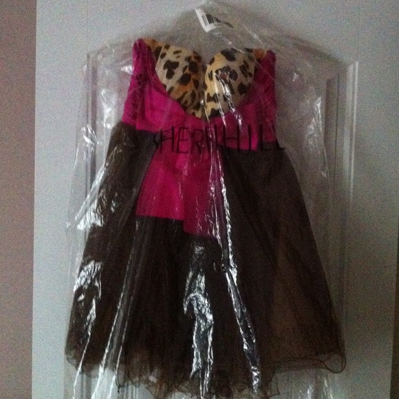 Sherri Hill leopard/pink prom or homecoming dress!