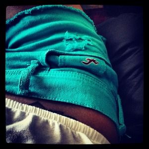 Hollister light blue jean shorts