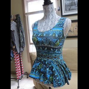 Aztec Peplum Top