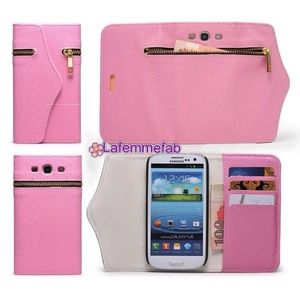 Pink Leather Flip iPhone 4/4S & 5 Wallet Cases