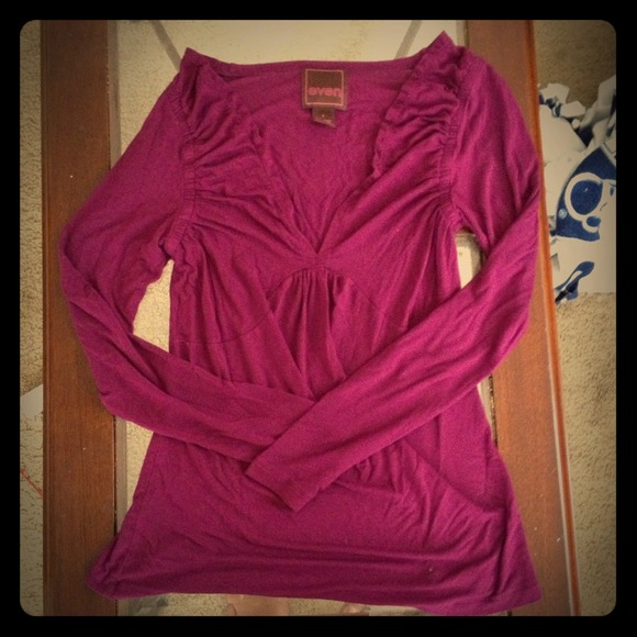 🌷Plum long sleeve shirt 🔴sold🔴