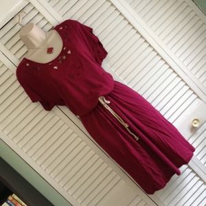 ⬇REDUCED!⬇Pretty Plum Openwork Dress