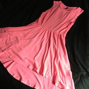 Neon pink tank dress with skater skirt!