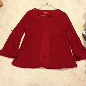 Red sweater/blouse !!