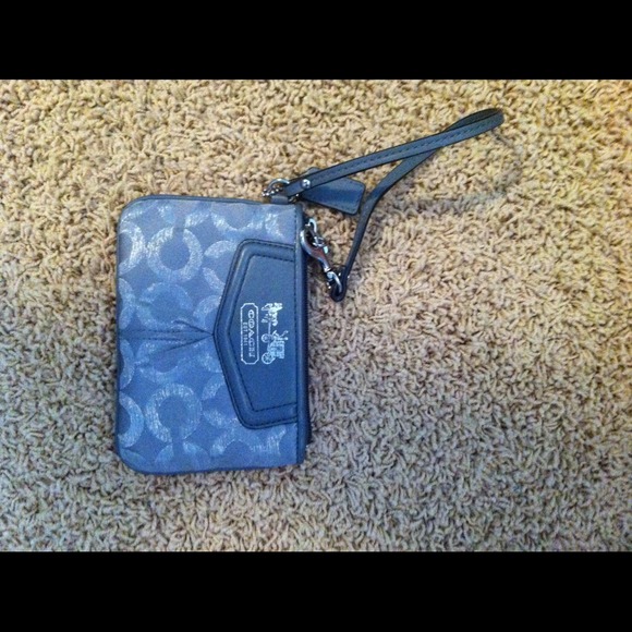 Coach silver wristlet