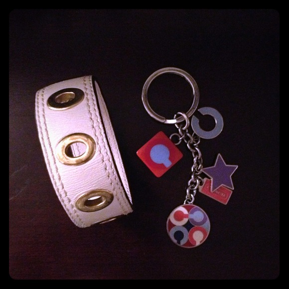 Coach cuff bracelet and keychain