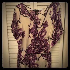BCBG vintage-inspired bias-cut silk dress