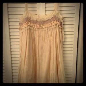 Anthropologie baby doll dress in silk/cotton.